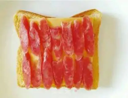 Make Weenie cheese sandwich step 4