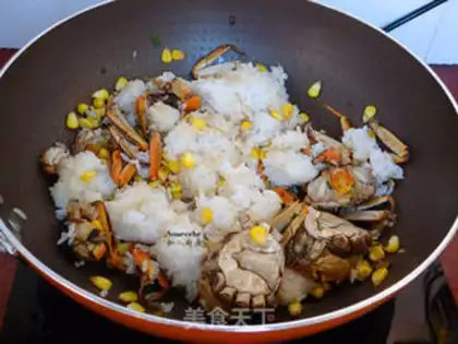 Make Crab fried rice step 5