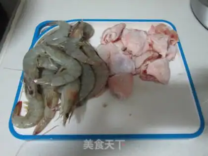 Make Hot chicken fin shrimp step 0