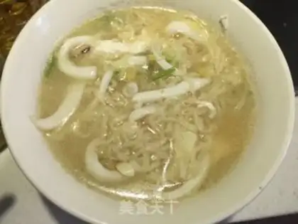Make Powdery squid corn noodles step 7