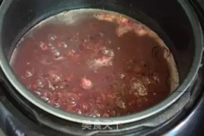 Make Rose rice congee step 4