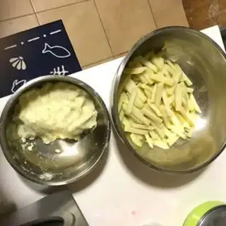 Make Red potato balls and fries step 3