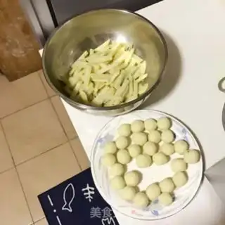Make Red potato balls and fries step 4