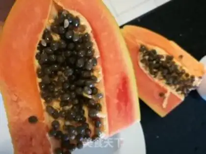 Make The papaya hit the milk step 1