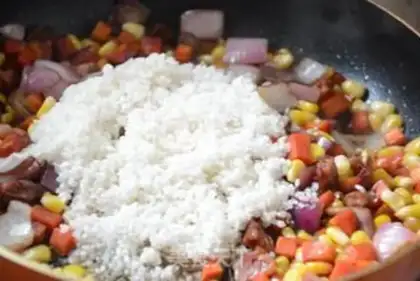 Make Sunflower rice step 4