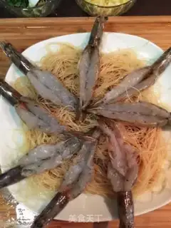 Make Garlic fans steam shrimp step 6
