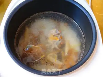 Make Sweet crab congee step 4
