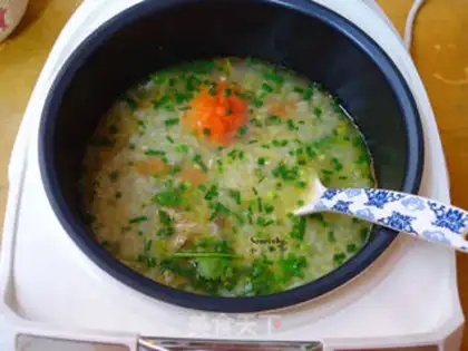 Make Sweet crab congee step 5