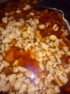 Make Red oil and meat step 3