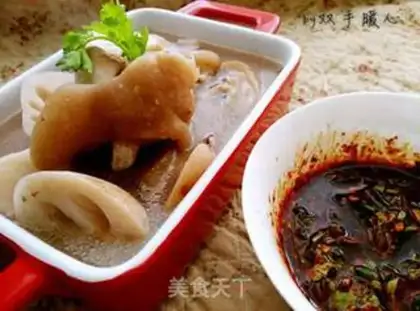 Make Liang, pig hoof soup step 5
