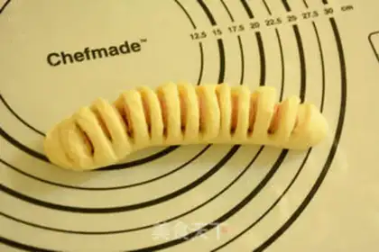Make The bread by the ham step 7