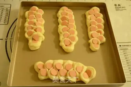 Make The bread by the ham step 9