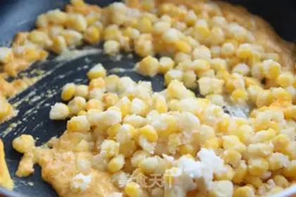 Make Salted egg yolk corn step 7
