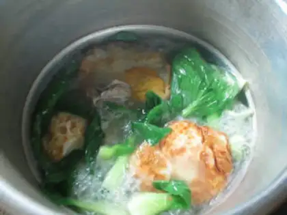 Make ♪ A green green-leaved omelet soup ♪ step 6