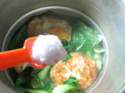 Make ♪ A green green-leaved omelet soup ♪ step 7