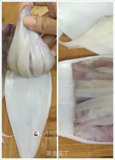 Make Fired squid flowers step 1