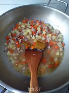 Make Curry chicken rice step 9