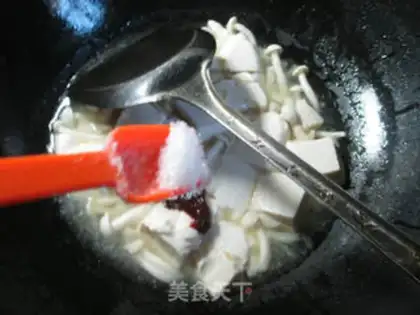 Make Hot white mushroom tofu step 7