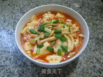 Make Hot white mushroom tofu step 9