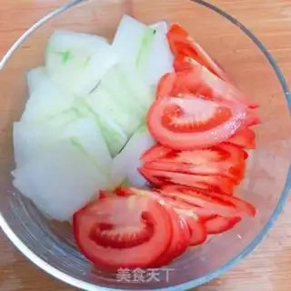 Make Tomato juice tofu, fat cow step 1