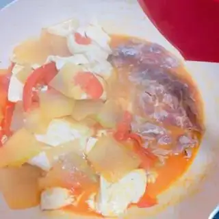 Make Tomato juice tofu, fat cow step 8