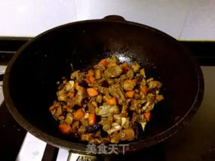 Make Haffle rice chicken step 4