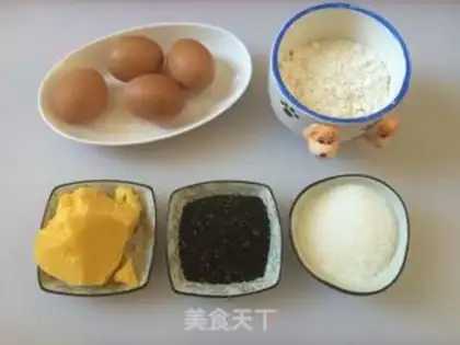 Make All-shell sesame egg rolls step 0