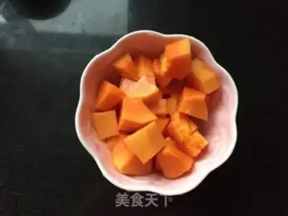 Make A melon oatmeal step 2