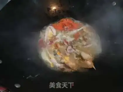 Make Eggs and crabs step 5