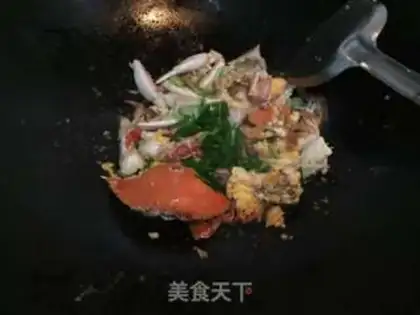 Make Eggs and crabs step 6