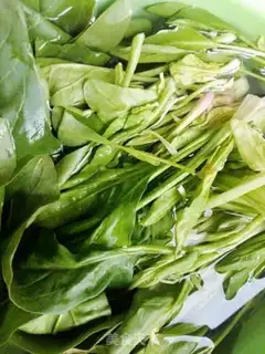 Make Vegetable spinach step 1