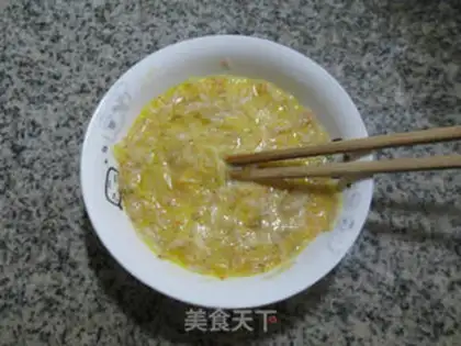 Make Shrimp eggs, spinach step 2