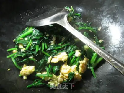 Make Shrimp eggs, spinach step 6