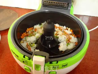Make Carrot mushroom fried rice step 4