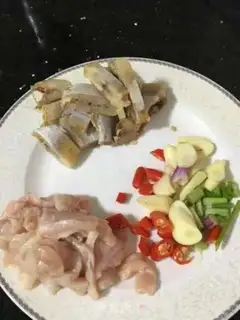 Make Salted fish eggplant step 1