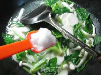 Make White mushroom spinach step 4