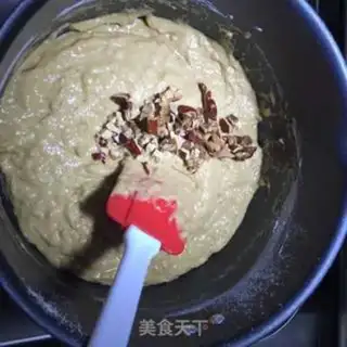 Make Peach walnut marfin cake step 6