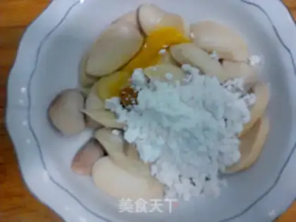 Make Fried almond mushrooms step 2