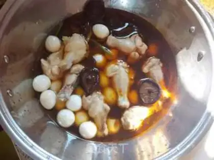 Make The chicken wings of quail eggs step 4