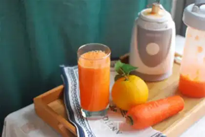 Make Fresh orange carrot juice step 7