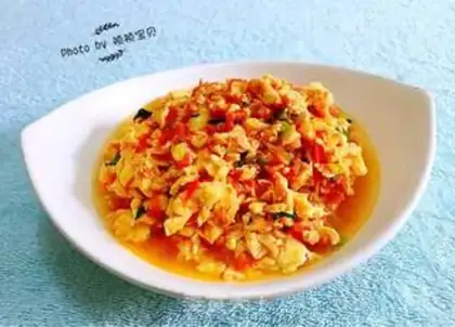 Make Tomato fried eggs step 11
