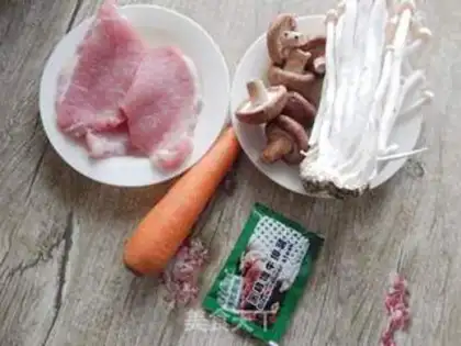 Make Pork chop mushroom salad step 0