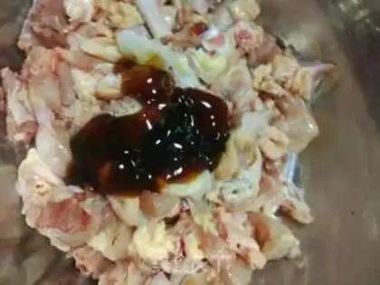 Make Favorite beans, squirm chicken step 2