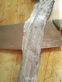 Make Toothpicked fish step 1