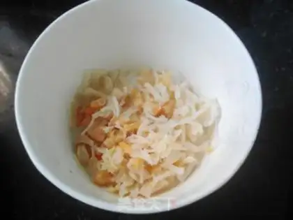 Make Dry prawn rice step 2