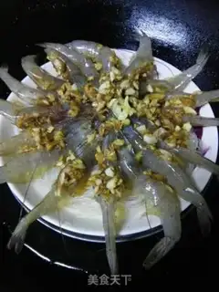 Make Garlic fan steamed shrimp step 7