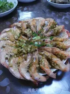 Make Garlic fan steamed shrimp step 8