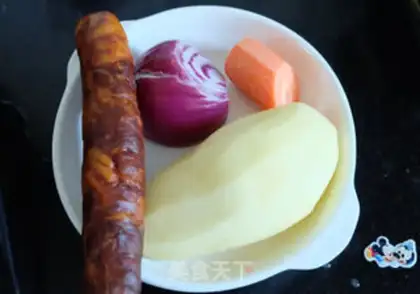 Make Sausage potato rice step 0