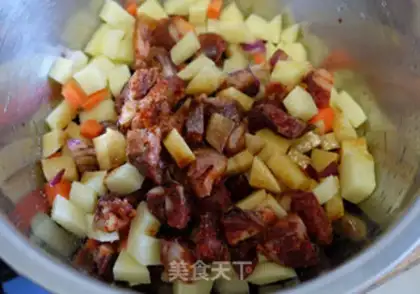 Make Sausage potato rice step 2