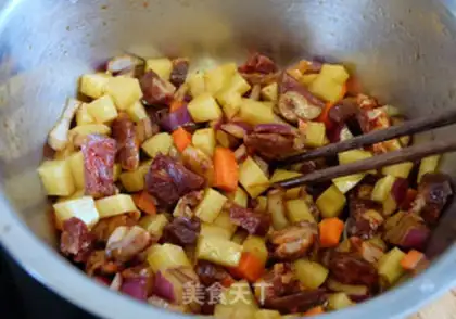Make Sausage potato rice step 3